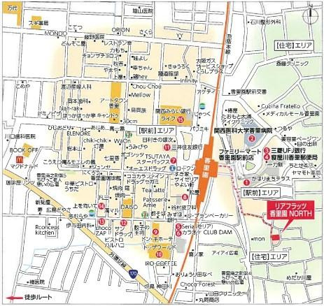 リアフラッツ香里園NORTHの周辺