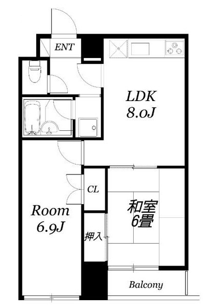 西浅草ＴＫビルの間取り|間取りです。