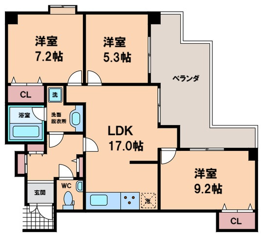 【間取り】 | ローズヴィラ南田辺