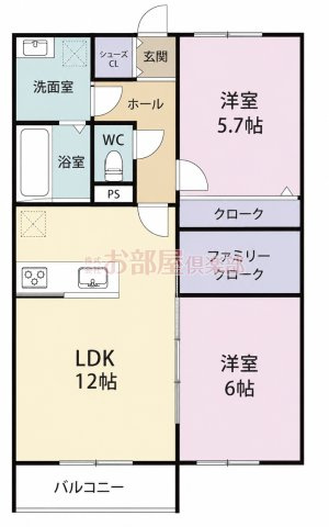 Lluz津福公園の間取り