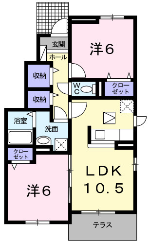 メゾンブローテ　Ｃの間取り|間取図