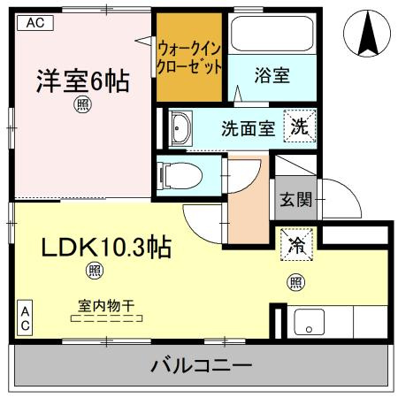 リビングタウン北川添 B棟の間取り