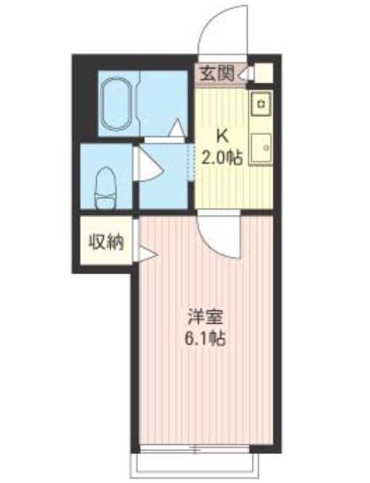 カトル学芸大学　敷金０　ネット無料　シャーメゾンの間取り