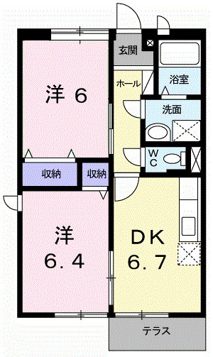 ハイツ・林の間取り|間取図