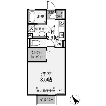 【間取り】 | メゾン　ボヌール　Ｂ