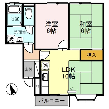 ジュネス定田の間取り