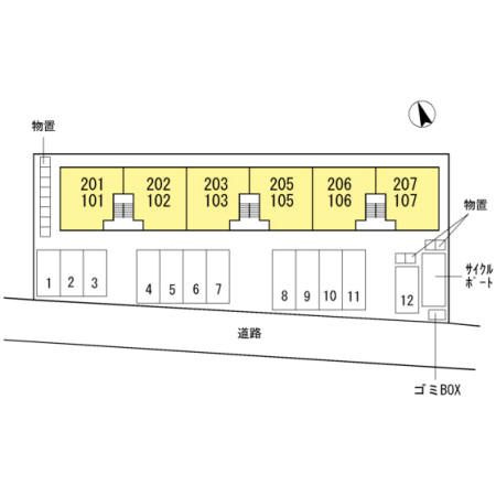 ジュネス定田の区画図