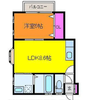 新潟市東区はなみずき 1棟アパートの間取り