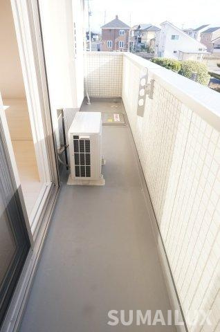 熊本市南区城南町宮地のアパートのバルコニー