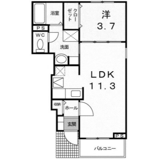 【間取り】 | ブルー・スカイⅠ