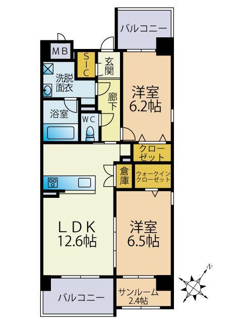 ブレス筑紫通り北の間取り|使いやすい間取りです。