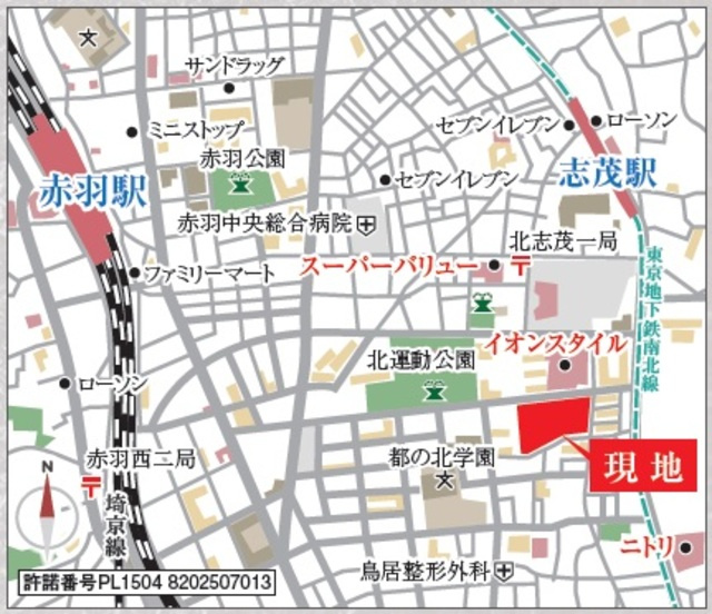 ロイヤルパークス赤羽ノースの地図