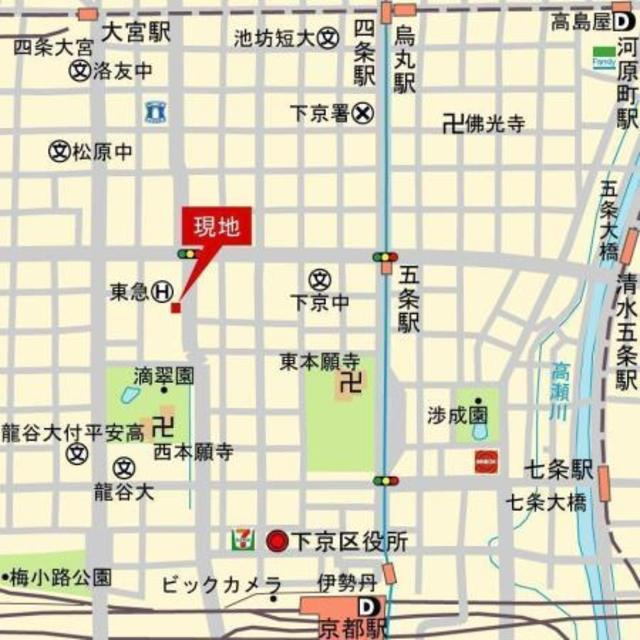ルーエ五条堀川の地図