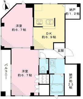 【間取り】 | ビューノ北新宿