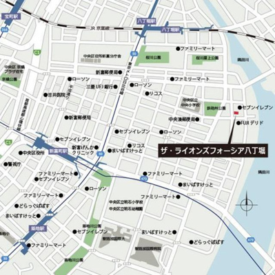 【地図】 | ＢＣＮレジデンス八丁堀