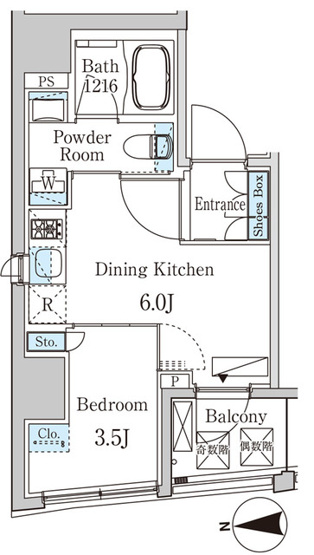【間取り】 | ＢＣＮレジデンス八丁堀