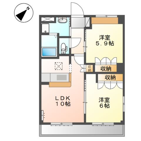 グランディスⅡの間取り