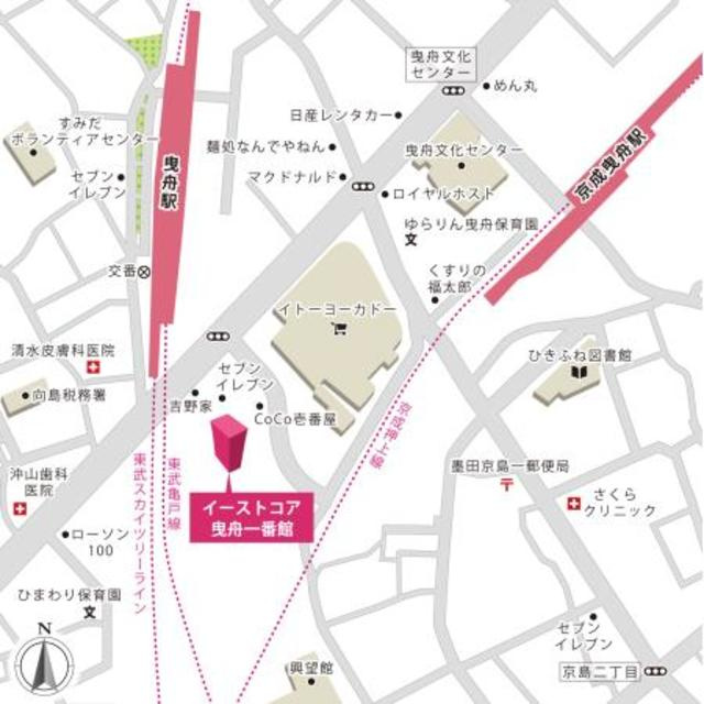 イーストコア曳舟一番館の地図