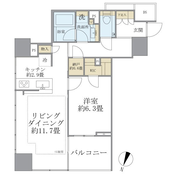 Ｂｒｉｌｌｉａ二番町の間取り