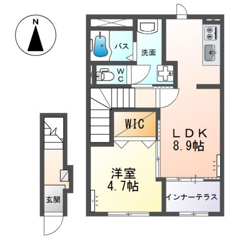 仮）高崎市下小鳥町新築アパートの間取り