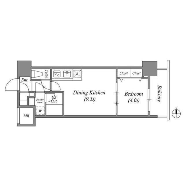 スプランディッド淀屋橋DUEの間取り