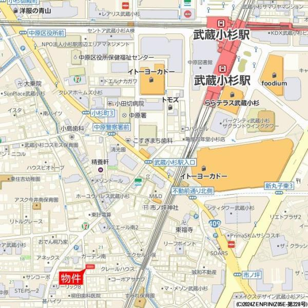 ピエール武蔵小杉の地図