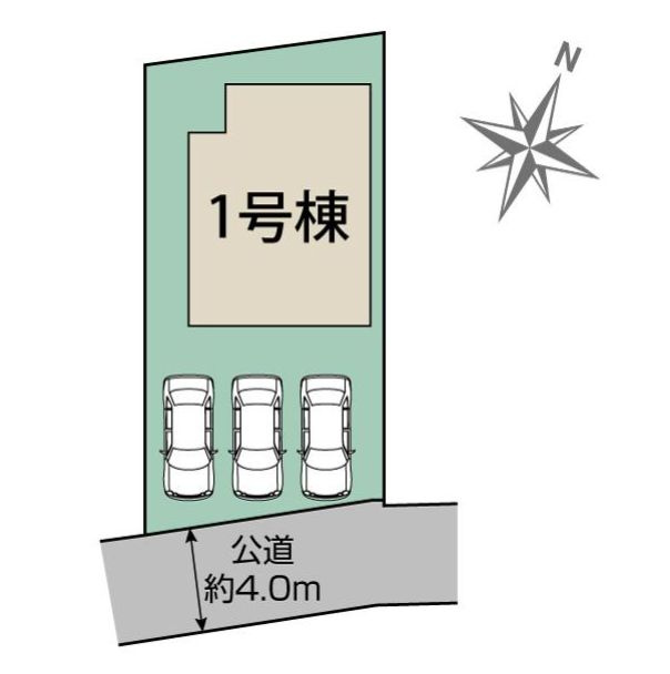 中央区水郷田名１丁目新築戸建て　１号棟の区画図|区画図「中央区水郷田名1丁目新築戸建て」