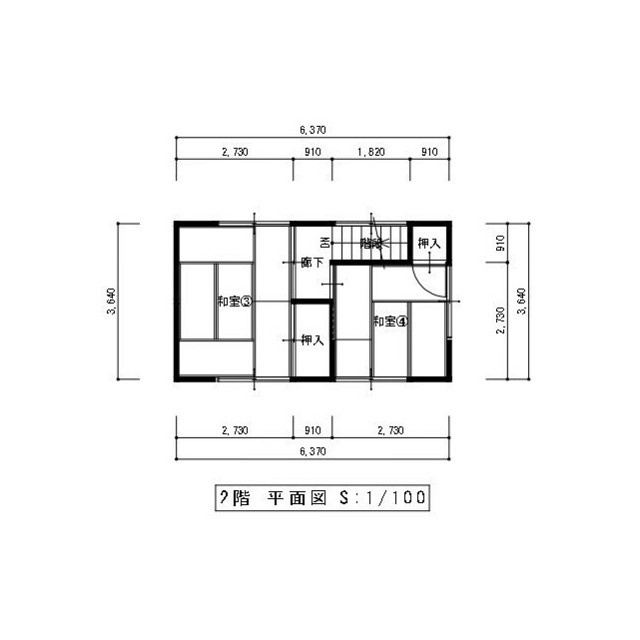 不破郡垂井町の一戸建ての内装|２階間取り