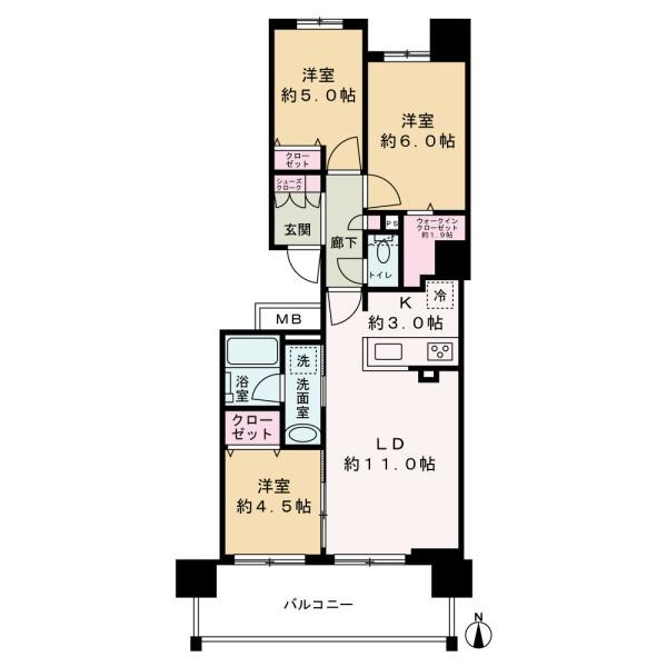 デュオヒルズ和歌山城の間取り