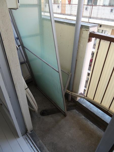 北恩加島住宅1号棟のバルコニー