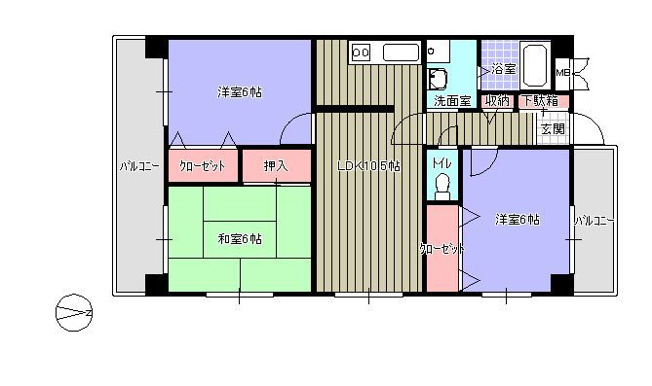 【間取り】 | シンフォニィ西新