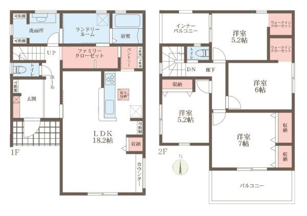 リーブルガーデン法蓮町 ／新築一戸建の間取り
