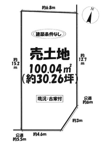 岡崎市伊賀新町の売地の区画図