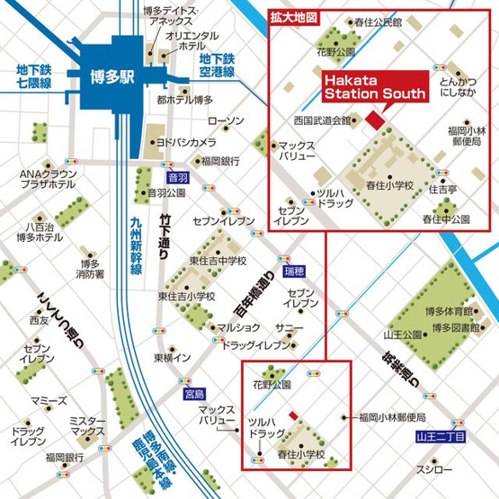 【地図】 | Hakata Station South