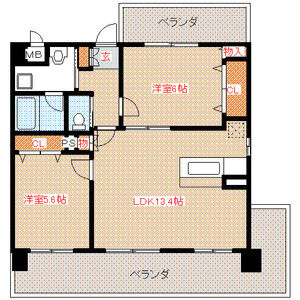 【間取り】 | クリムゾン博多Ⅱ