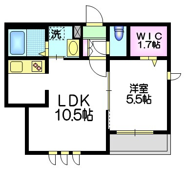 アクアマーレ若木の間取り|★最上階　南向きの角部屋です★