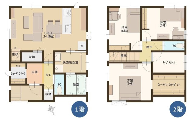 柏崎市松波 新築住宅の間取り