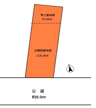 墨田区墨田１丁目の売地の土地図