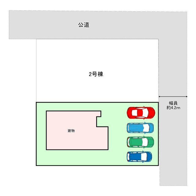 山形市泉町1号棟の区画図