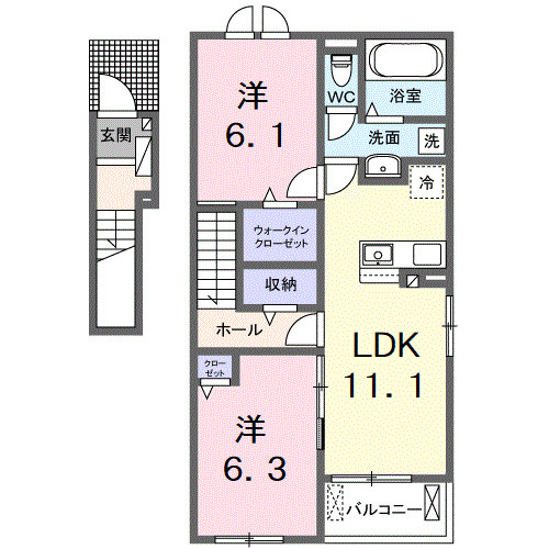 メゾン　プリマヴェラの間取り