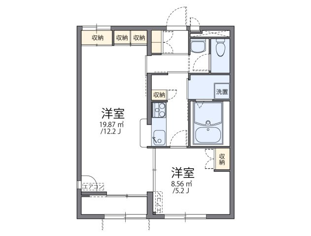 レオパレス小渕の間取り|代表的な間取のため実際の間取とは異なる場合があります