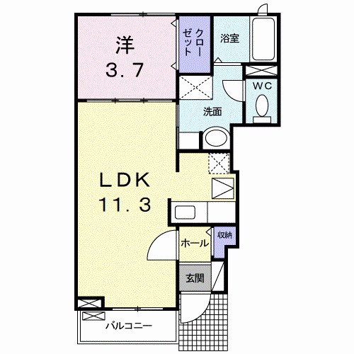 ベルフレージュＡの間取り