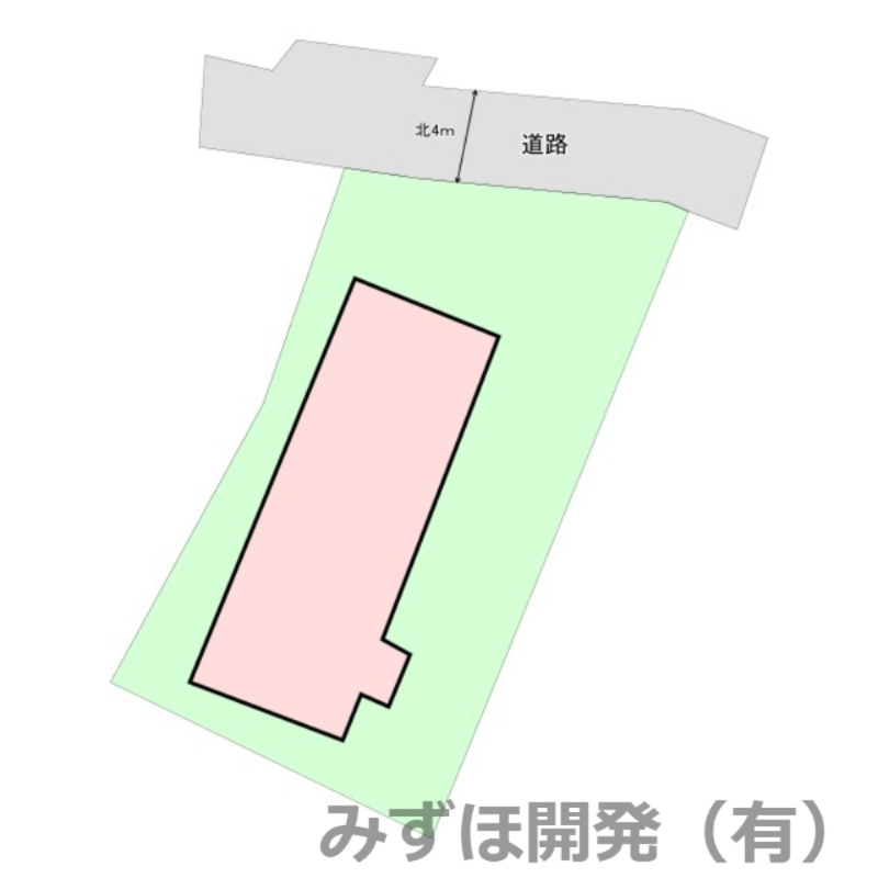 天童市大字長岡41-1の区画図|東側に11台、北側に1台駐車可能