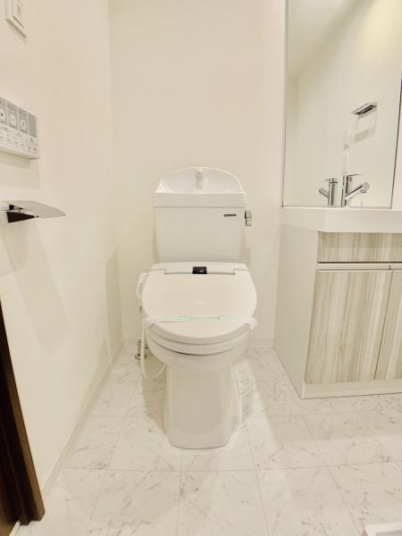 コンポジット門前仲町サウスのトイレ|落ち着いた色調のトイレです