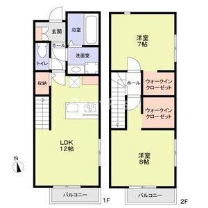 一宮市松降通８丁目のアパートの間取り