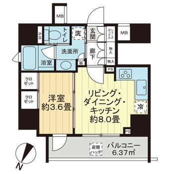 シティインデックス千代田神保町の間取り