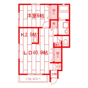 リビオン藤沢Aの間取り