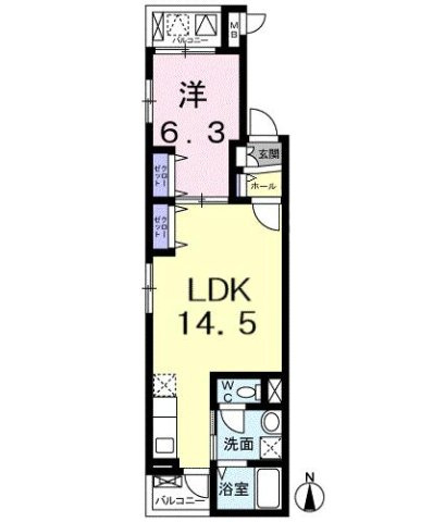 グランドール日暮里の間取り