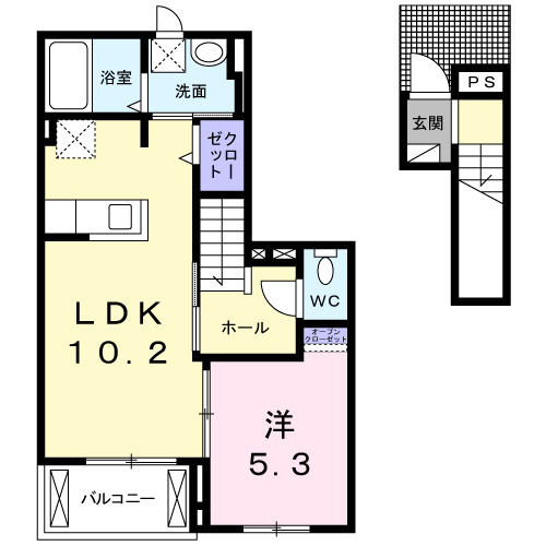 サンライズ　テラスの間取り