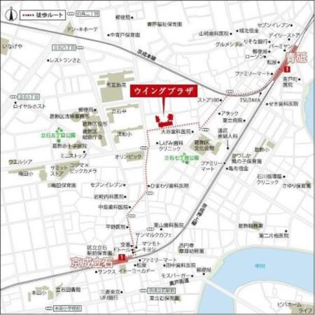 ウイングプラザの地図